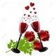 Roses with Wine Glass